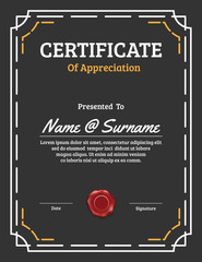 Certificate template, Modern Certificate template design. Vector