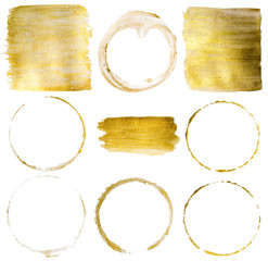 cup stains and blots with golden texture