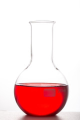 Chemistry flask glassware for test laboratory.