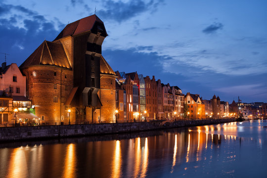 The Crane and River View of Gdansk Old Town