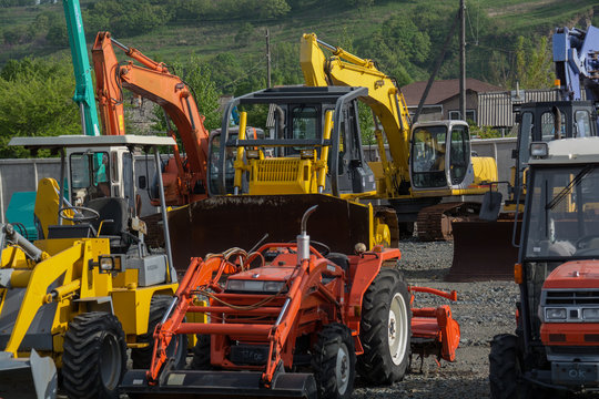 Bulldozers, excavators and other construction equipment