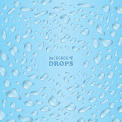 Vector blue background of drops