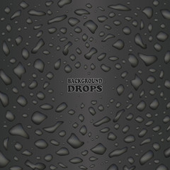 Vector black background of drops