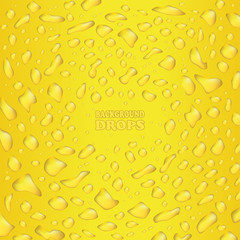 Vector yellow background of drops