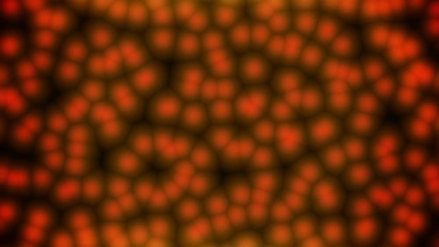 cell splitting, dividing and mixing simplified scientific motion background creepy orange style