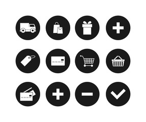Shopping icons vector illustration.