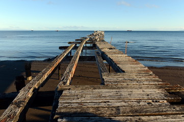 Fototapeta premium The Strait of Magellan at Punta arenas.