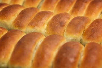 Cooking bread rolls at home