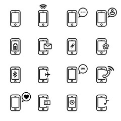 Phone icons set