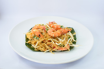 fried noodle with shrimps