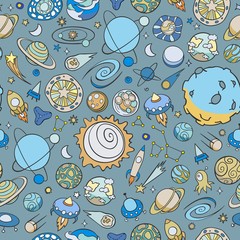 space objects doodles