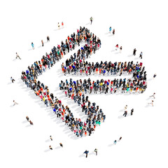 people group arrow 3d