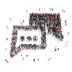 people group bubble chat 3d