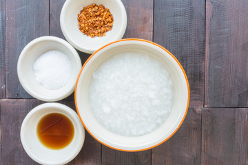 Pure rice in cup and flavor