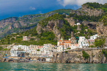 Fototapeta na wymiar Beautiful small village of Atrani, Amalfi coast, Campania region, Italy
