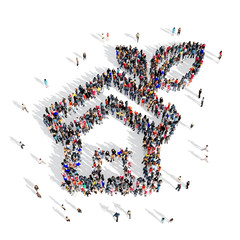 people ecological house 3d