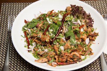  thai food made from pork and chilli