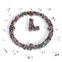 people clock time 3d