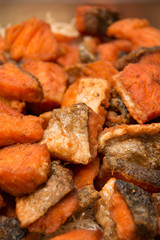 Fried salmon