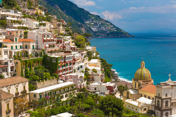 Fototapeta na wymiar Beautiful town of Positano, Amalfi coast, Campania region, Italy