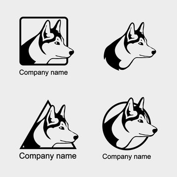 Set of wolf logo