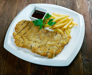 Roast pork in breadcrumbs