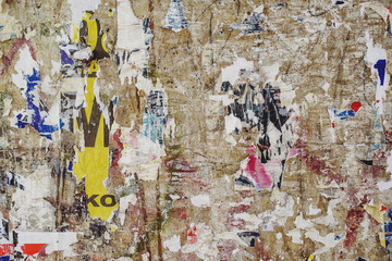 Fototapeta premium Torn poster scraps texture