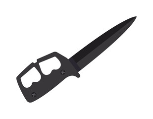 Military hunter knife vector illustration.