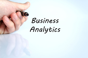 Business analytics text concept
