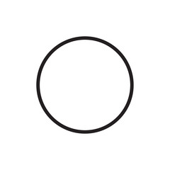 Circle vector line illustration, icon, symbol, poster, logo. Cir