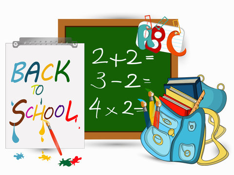 Back to school banner, sign, Schoolbag, Study icon,vector.pdf