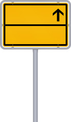 Leeres Ortsschild, Verkehrsschild