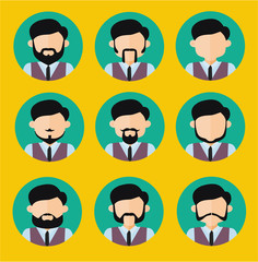 People Flat icons collection