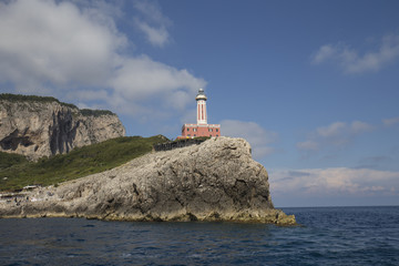 Fototapeta na wymiar Punta Carena Lighthouse in Capri