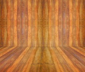 wooden wall and floor perspective, colorful picture style