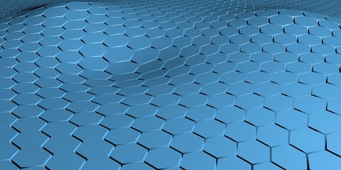 Naklejka premium Digital hexagons background