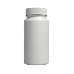 blank pills bottle standing up