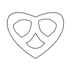 Pretzel icon in outline style