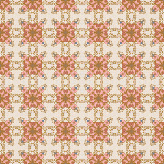 Vector seamless pattern with repeating elements in vintage Oriental style.