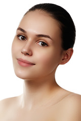 Obraz premium Make-up & cosmetics. Closeup portrait of beautiful woman model
