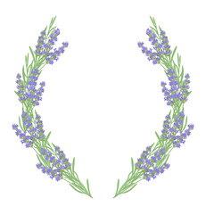 The background for the text label of the packaging the card with lavender flowers.