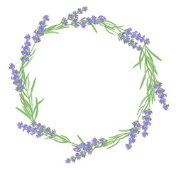 The background for the text label of the packaging the card with lavender flowers.