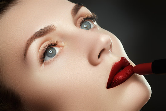 Beauty lips. Beautiful lips close-up, great idea for the advertising