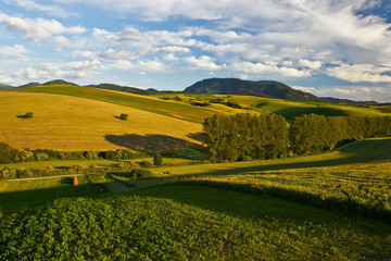 View of a typical landscape of Turiec region, northern Slovakia.