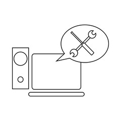 Technical support, computer repair icon