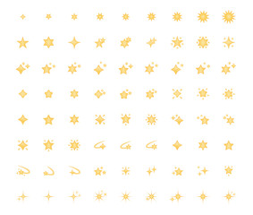 Set of star icon vector isolated on white background. Emoji vector. Bright  smile icon set. Emoticon icon web.
