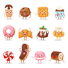 Sweet emotion vector set.