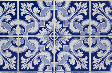 Detail of some typical portuguese tiles	