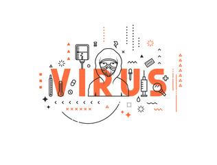 Fototapeta premium Design concept epidemic of virus