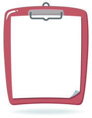 Blank clipboard isolated on white
